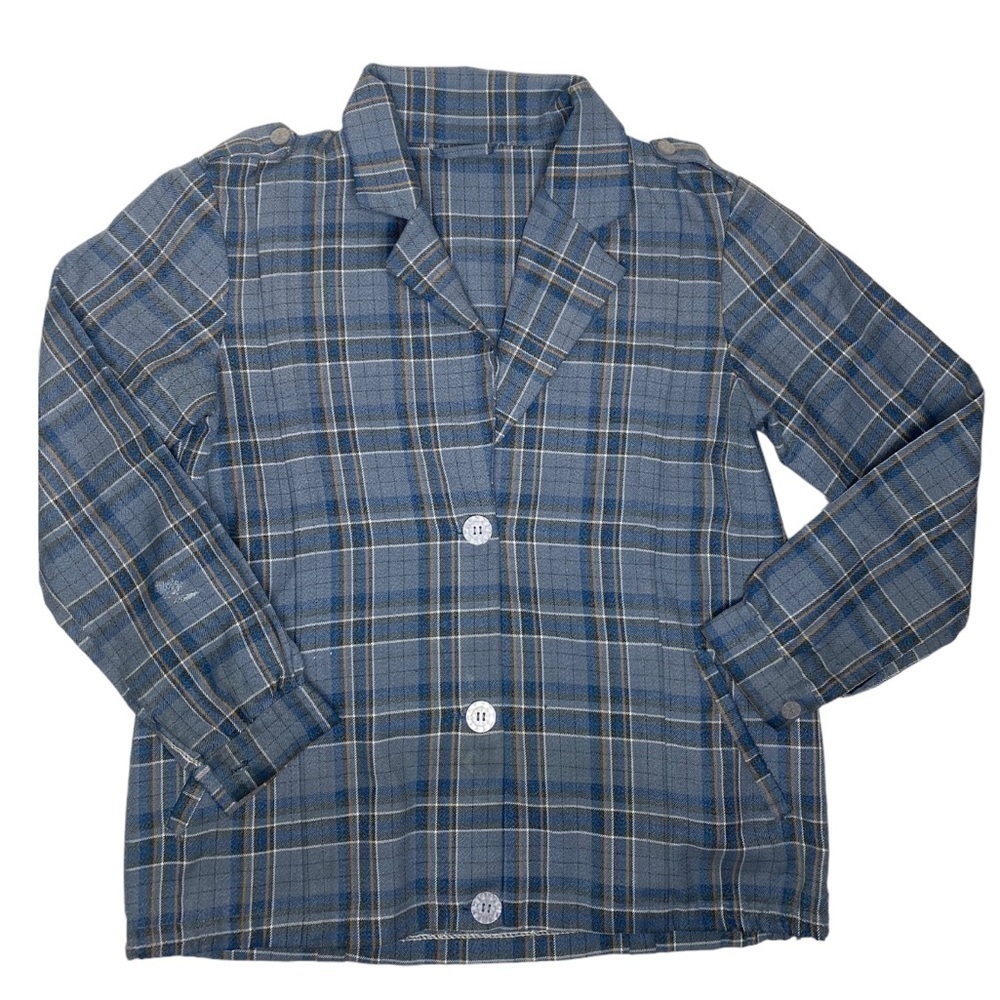 Vintage Blue and Grey Lightweight Shacket Sz Med